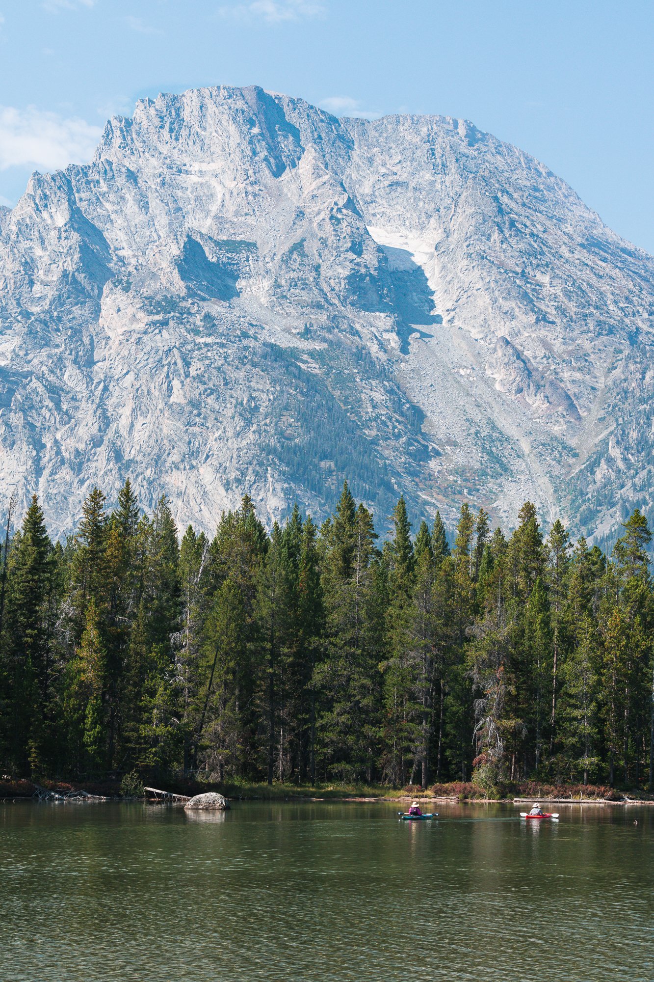 Mt Moran Kayakers